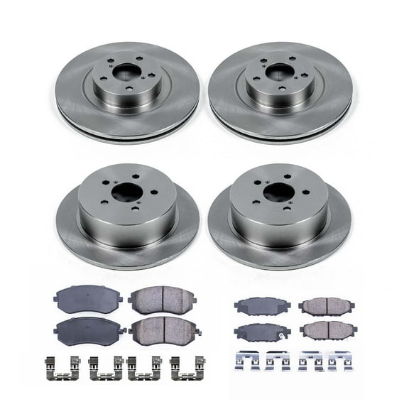 Ultimate Brakes Front and Rear Ceramic Brake Pad and Rotor Kit with Hardware WM81559