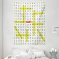 thumbnail image 1 of Word Search Puzzle Tapestry, Unified Modeling Language Word Puzzle with Highlighted Keywords, Wall Hanging for Bedroom Living Room Dorm Decor, 60W X 80L Inches, Black Yellow Orange, by Ambesonne, 1 of 2