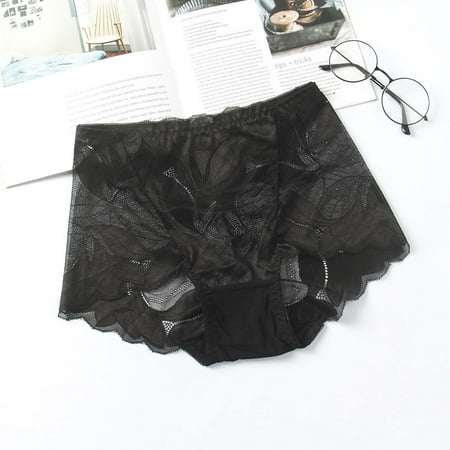 

Cotton Panties For Women Middle Waist Underwear Lace Ventilaty Briefs Note Please Buy One Size Larger