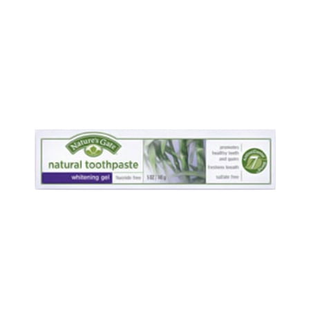 Natures Gate Teeth Whitening Gel Natural Toothpaste - 5 Oz, 2 Pack