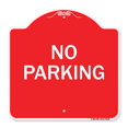thumbnail image 1 of SignMission A-DES-RW-1818-23630 18 x 18 Po Signe de la Série Designer - Pas de Parking&44; Rouge & Blanc, 1 of 1