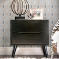 thumbnail image 4 of Furniture of America Belkor Mid-Century Modern Wood 2-Drawer Nightstand in Black, 4 of 12