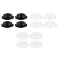 thumbnail image 2 of Shisuyan 12 Pcs Coussinets en Plastique pour Roulettes de Grand Piano, Patins de Jambe de Piano (Noir, Blanc, Transparent), 2 of 8