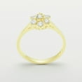 thumbnail image 2 of LBG British Made 10k Yellow Gold Cubic Zirconia Womens Cluster Ring - 33 size options - Size 11.25, 2 of 7