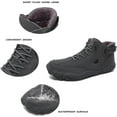 thumbnail image 3 of Womens Mens Barefoot Boots Shoes,High Top Wide Toe Box Zero Drop Minimalist Hiking Boots,Unisex Snow Boots Winter Shoes With Warm Fur,Waterproof Anti-Slip 38-45EU, 3 of 13