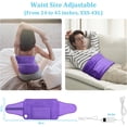 thumbnail image 3 of COCOBELA Heating Pad Back Pain Relief Electric Heating Pad for Period Cramps Lower Back Neck Shoulders Pain Relief 5-Hour Auto off 12x24 Heated Blankets + 20" Belt 3 Timer 5 Heat Level Wrap (Purple), 3 of 6