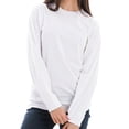 thumbnail image 3 of Oversized Unisex Lane Seven Ring Spun Cotton Premium Long Sleeve T-shirt - White XL, 3 of 4