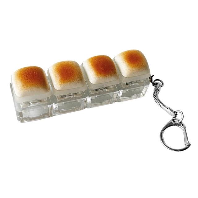 Fidget Keyboard Toy - Stress Relief Keychain with Gentle Click Sound