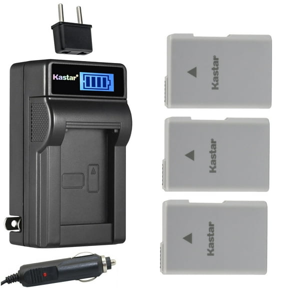 Kastar 3-Pack EN-EL14a Battery and LCD AC Charger Compatible with Nikon D3100 DSLR Camera, D3200 DSLR Camera, D3300 DSLR Camera, D3400 DSLR Camera, D3500 DSLR Camera, D5100 DSLR Camera