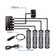 thumbnail image 3 of Car Wireless Remote Control 12v One Tow Four In 24led High-power Emergency Lights E, 3 of 5