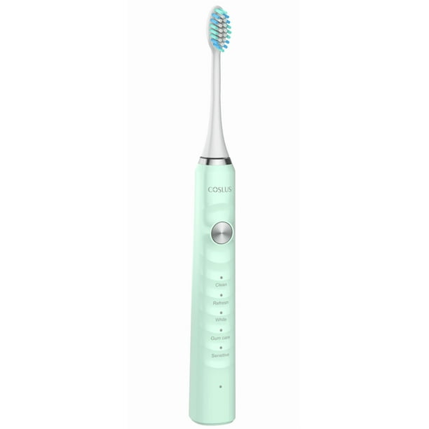 BRIGHTFUFU Cepillo de dientes sónico COSLUS Cepillo de dientes eléctrico recargable Cepillo de dientes eléctrico portátil Cepillo de dientes delgado Herramienta de cuidado bucal recargable