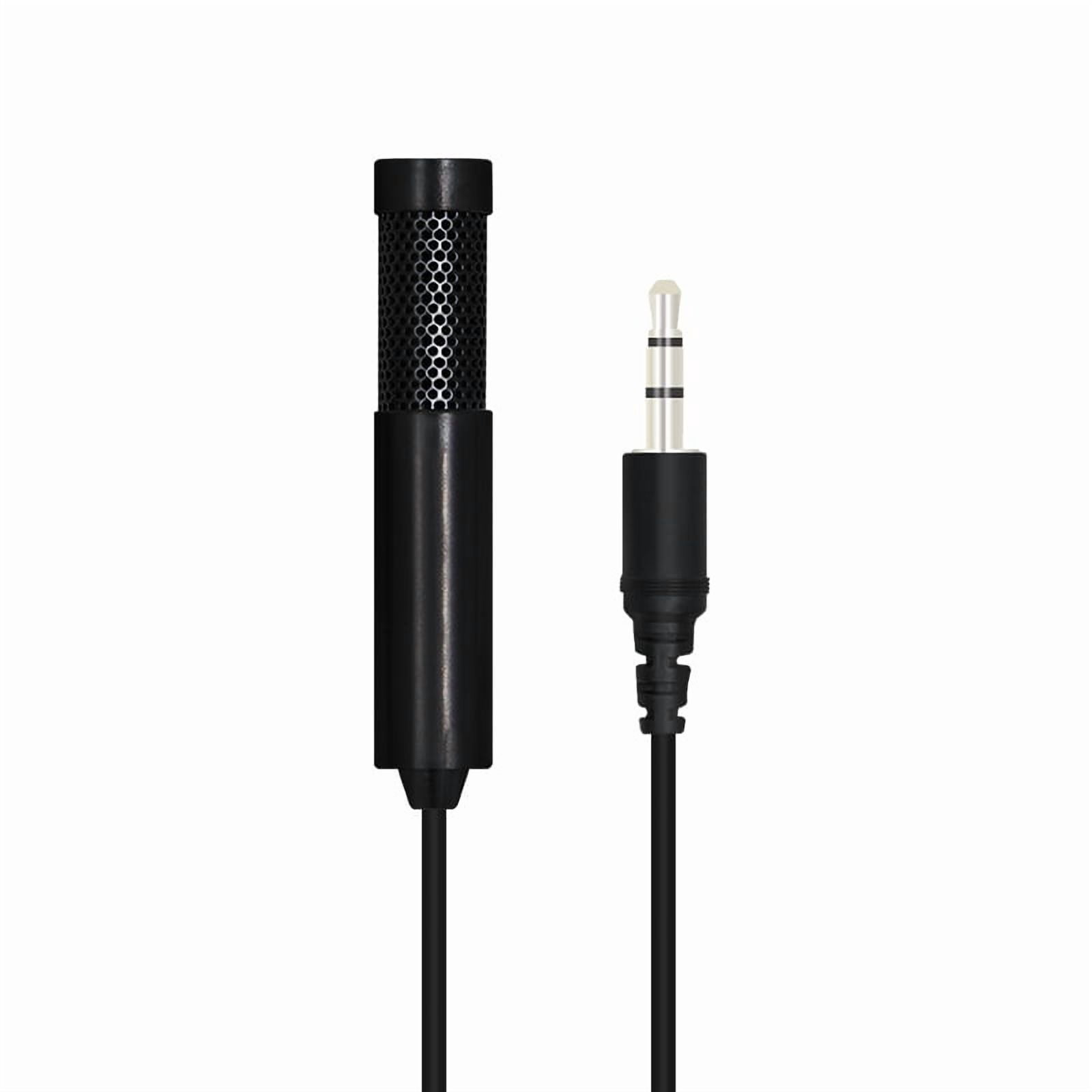 3.5mm Mini Condenser Microphone, Desktop Clip-on Computer Mic for Video Conference Voice Chat, Plug & Play Omnidirectional PC Mic for Zoom Skype Online Class Gaming Recording