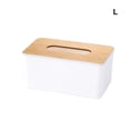 thumbnail image 4 of Injueey Cubierta multifuncional Servilleta Caja extraíble Tablero de Organizador simple y elegante Oficina Coche Dispensador de papel Almacenamiento y organización del hogar  L/rectángulo 21*13*9.8 cm, 4 of 6