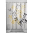 thumbnail image 6 of iDesign Gray/Mint Leaves Fabric Shower Curtain, Standard 72" x 72", iDesign, 6 of 6