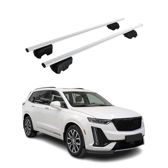 For 2020-2025 Cadillac Xt6 Roof Racks Luggage Carrier Cross Bars Iron Gray 2x