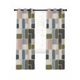 thumbnail image 7 of Watercolor Geometric Pattern Blackout Curtains for Bedroom, Modern Minimalist Art Thermal Insulated Kitchen Drapes with Grommets, Light Blocking Window Treatment, 2 Panels 52" x 45", 7 of 7