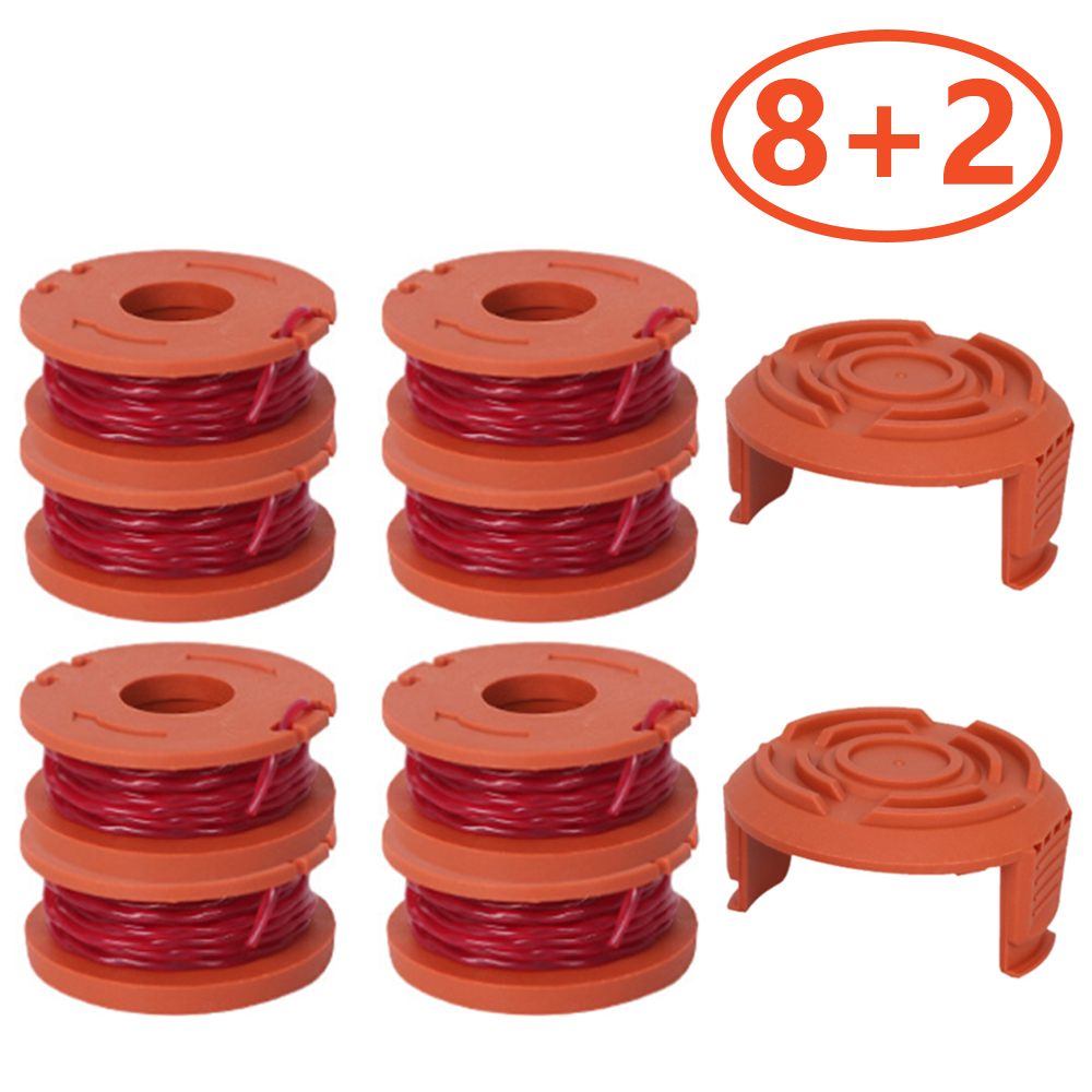 Peroptimist 6/8 Pack Spool and 2 Cap Replacement Trimmer Line Edger