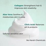 Nurture Rinse-Free Body Wash & Shampoo, 8 oz No-Rinse Waterless Cleansing Foam with Aloe Vera for Hair & Body, Sensitive Skin, Women & Elderly, 3 Pack