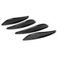 thumbnail image 2 of Divisor de labios de parachoques delantero de coche, 4 piezas de protección de alerón de aletas de goma suave Exterior negro para modificación de coche S6 A6 C8(Negro brillante), 2 of 8