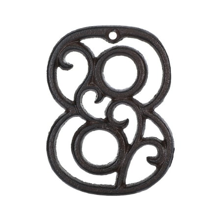 

MRULIC Desktop Ornament Digital Creative DIY Doorplate S*ymbol Of Iron Decoration Iron Metal Pendant + I