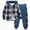 A15-Blue, variant on Toddler Boys Outfit Sets Casual Kids Fall Winter Clothes Long Sleeve Plaid Hoodies and Sweatpants 3T 4T 5T 6T 7T Toddeler Boys Winter Clothes,Khaki,7 Years