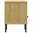 thumbnail image 4 of vidaXL Bedside Cabinet with Metal Legs Brown Solid Wood Pine OSLO, 4 of 5