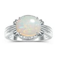thumbnail image 6 of RYLOS Rings for Women Sterling Silver Ring 12X10MM Gemstone &  Diamonds Great Ring for Middle or Pointer Finger Exotic Opal African Jewelry Size 9.5, 6 of 7