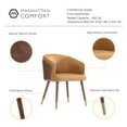 thumbnail image 4 of Reeva Dining Chair with Solid Wood Legs in Walnut and Camel, 4 of 10