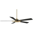 thumbnail image 6 of 52" Casa Vieja Modern Indoor Outdoor Ceiling Fan with Dimmable LED Light Remote Control Soft Brass Black Damp Rated for Patio Exterior House Porch, 6 of 12