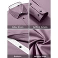 thumbnail image 2 of sogami Men's Stylish Button Down Shirt Wrinkle Free Long Sleeve Business Casual Shirt, 2 of 6