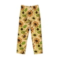 thumbnail image 6 of Uemuo Sunflowers Pattern Men's Wide Leg Palazzo Lounge Pants with Pockets Light Weight Loose Comfy Casual Pajama Pants-X-Large, 6 of 9