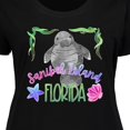 thumbnail image 4 of Inktastic Sanibel Island Florida Cute Swimming Manatee Women's Plus Size T-Shirt, 4 of 5