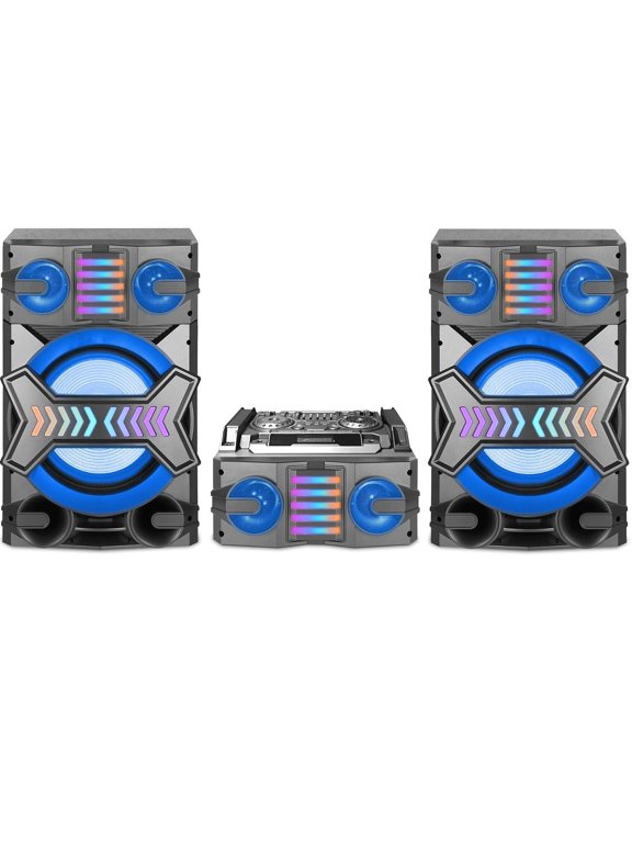 Restored Technical Pro MS1200BT Bluetooth 12" Woofers Shelf Loudspeaker System w/Mic