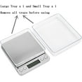 thumbnail image 3 of 500g/ 0.01g Small Pocket Jewelry Scale, Digital Kitchen Scale with 2 Trays, Stainless Steel Gram Scales Weight Gram and Oz, Digital Herb Scale, Silver, 3 of 7