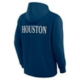 thumbnail image 3 of Men's Fanatics Navy Houston Texans Elements Blaze Tri-Blend Long Sleeve Hoodie T-Shirt, 3 of 3