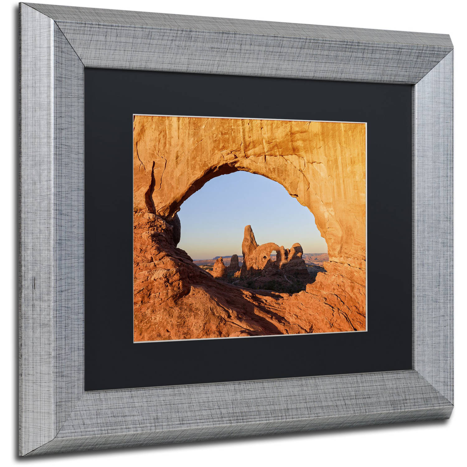 Trademark Fine Art "Through the Arch" Canvas Art by Michael Blanchette Photography Black Matte, Silver Frame
