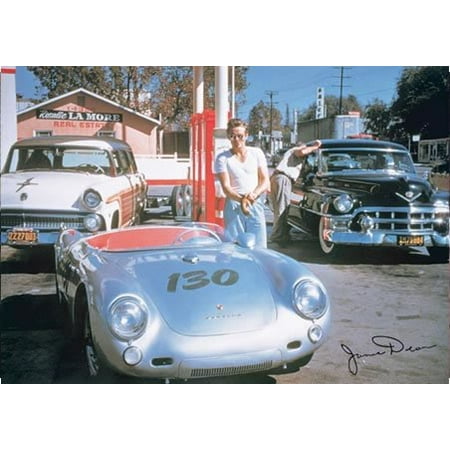 Signed Sweet - James Dean Gas Station Signed Poster - Print New 24x36