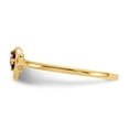 thumbnail image 4 of 14K Yellow Gold Ring Band Themed (01) January Garnet Red, Size 6, 4 of 5
