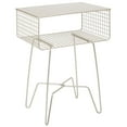 thumbnail image 6 of mDesign Steel Side/End Table Nightstand with Storage Shelf Basket - Matte Satin, 6 of 6