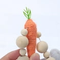 thumbnail image 5 of 2/1pcs Easter Rabbit Carrot Beads Garlands Wood Easter Banner Rabbits Easter Hanging Garland For Wall Fireplace Shelf Mantle Display Indoor Outdoor Easter Decoration For Home Party Supplies, 5 of 10