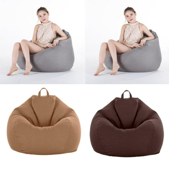 Funda para funda de frijol para sofá de 2 piezas sin relleno, funda de almacenamiento de animales de peluche resistente perfecl Almacenamiento de juguetes de peluche