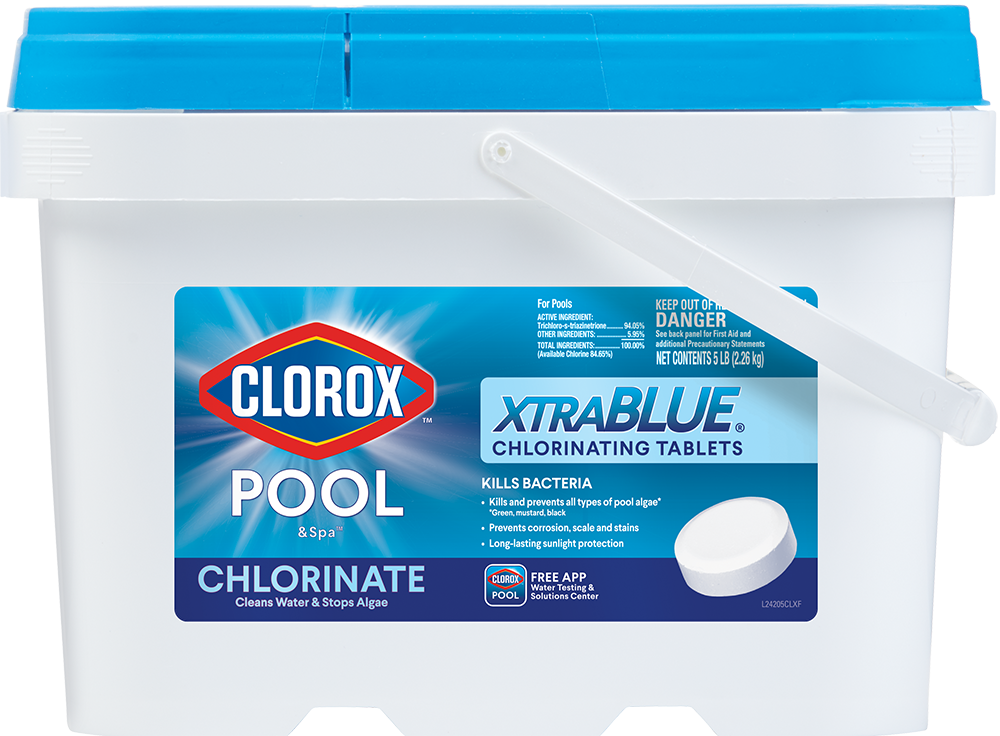 Clorox Pool&Spa XtraBlue 3-inch Chlorinating Tablets, for Swimming Pool Use, 5lb