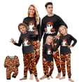 thumbnail image 4 of Family Halloween Pajamas Matching Sets Ghost Pumpkin Print Long Sleeve Tops and Orange Jack-O-Lantern Pants 2 Piece Holiday Sleepwear Set, 4 of 4