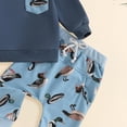 thumbnail image 5 of Linfrsh Toddler Boy Hunting Outfit Duck Long Sleeve Sweatshirt Top Casual Pants Set Baby Duck Clothes, 5 of 7