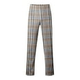 thumbnail image 5 of Soft Pajama Set Men Pullover Long Sleeve Lounge Sets Autumn Winter Raglan Sleeve Top Plaid Print Trousers Two Piece Home Suit Sleepwear 2 Piece Pants Pjs Set Khaki M, 5 of 5