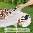 thumbnail image 5 of Orange Basketball Players Pattern Round Fitted Tablecloth with Elastic Edge,Dining Table Cover Waterproof,Outdoor Round Tablecloth for Camping,Dining,Indoor and Outdoor, 5 of 7
