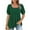 Green, variant on Women's Fashion Casual Solid Color Pleated Comfortable Short Sleeve Sweatshirt Tops Blouse