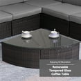 thumbnail image 6 of Superjoe 6 Pcs All-Weather Wicker Outdoor Sectional Sofa Set with Coffee Table, Gray, 6 of 10