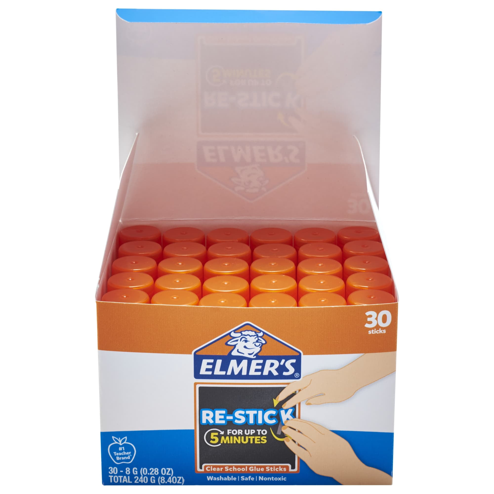 Elmer’s Re-Stick School Glue Sticks, 0.28-Ounces, 30 Count