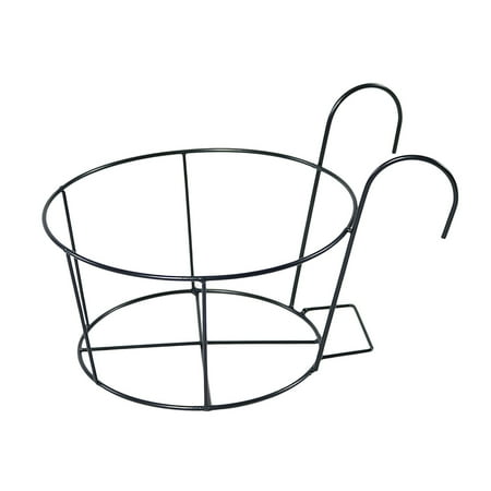 

Vikudaty Metal Art Hanging Basket Flower Pot Holder Hanger Fence Garden Plant Rack Decor